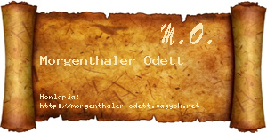 Morgenthaler Odett névjegykártya